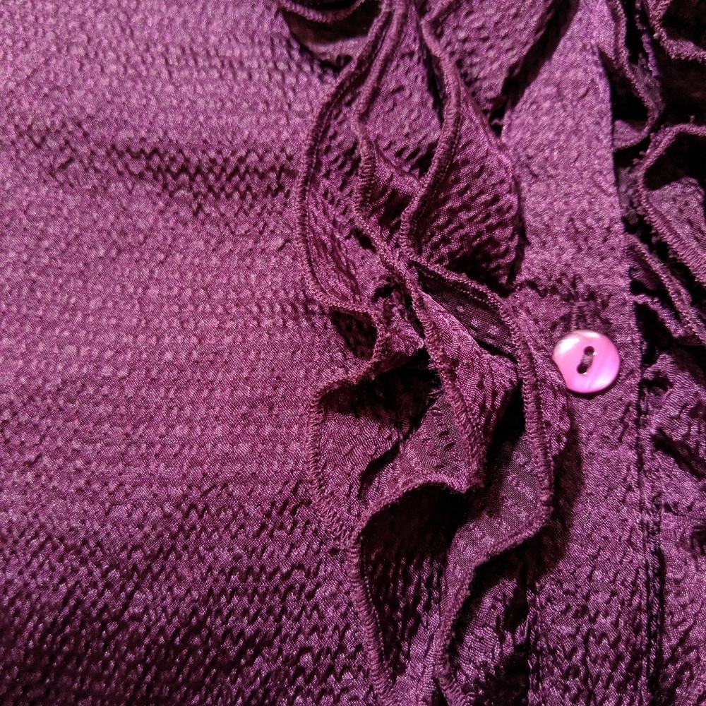 Lane Bryant Ruffle button up blouse - Picture 6 of 8